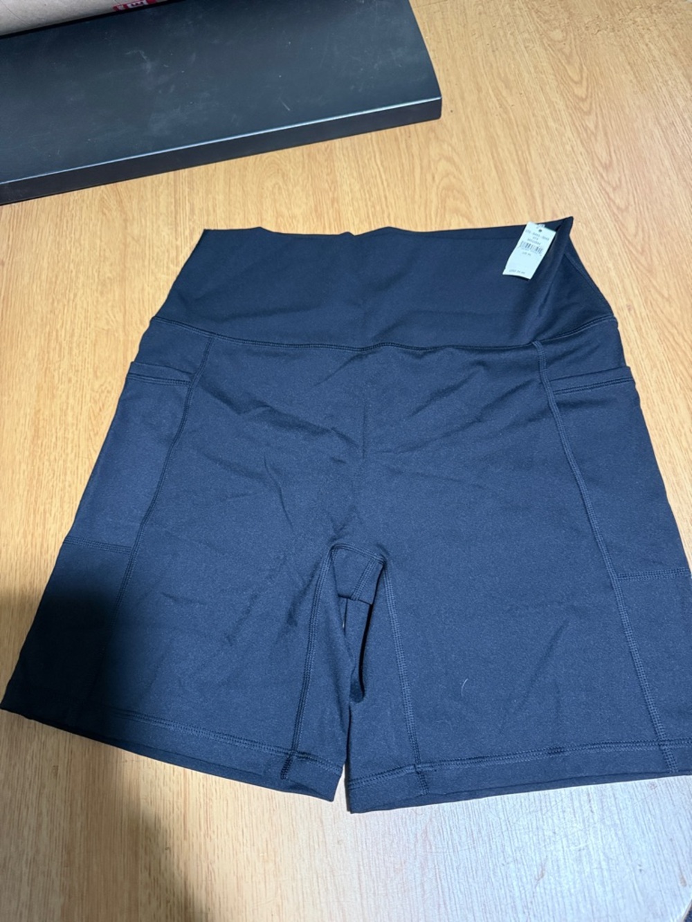 aerie Black High-Waist Athletic Bike Shorts